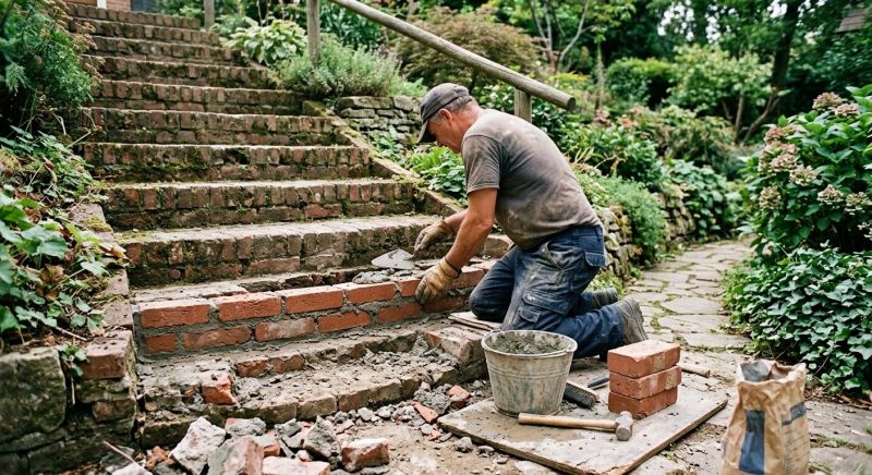 Brick Stairs Repair in Estero, FL