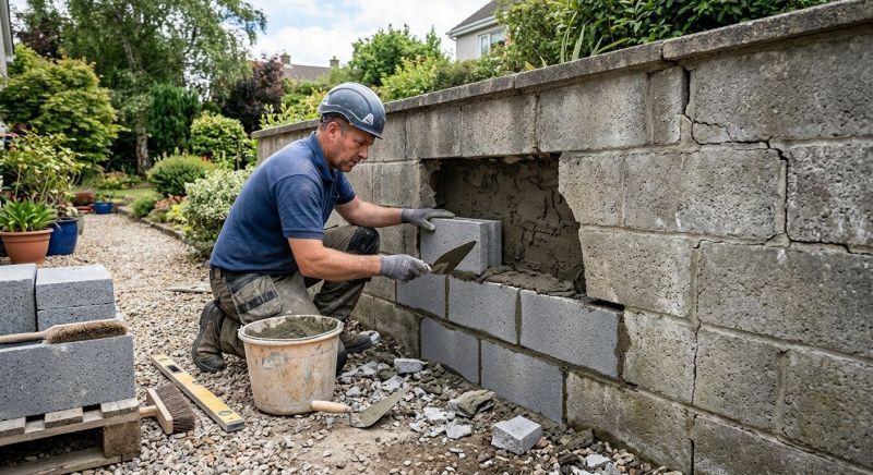 Cinder Block Wall Repair in Lehigh Acres, FL