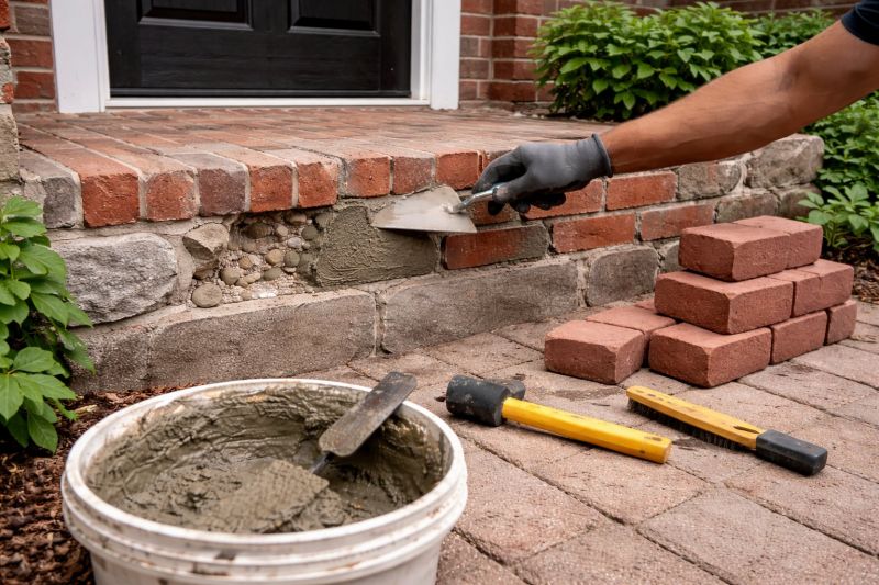Entryway Brick Repair in Cape Coral, FL