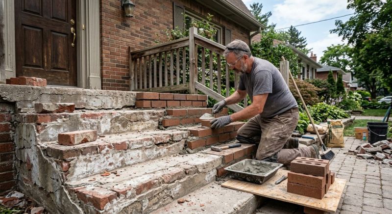Entryway Brick Repair in Cape Coral, FL