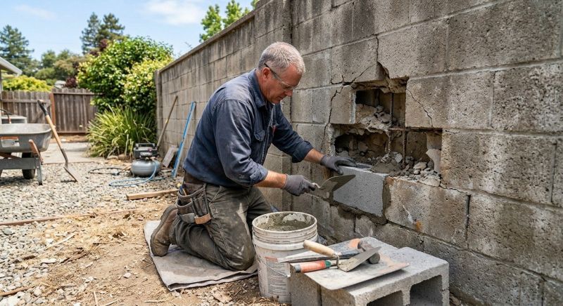 Block Wall Repair in Alva, FL